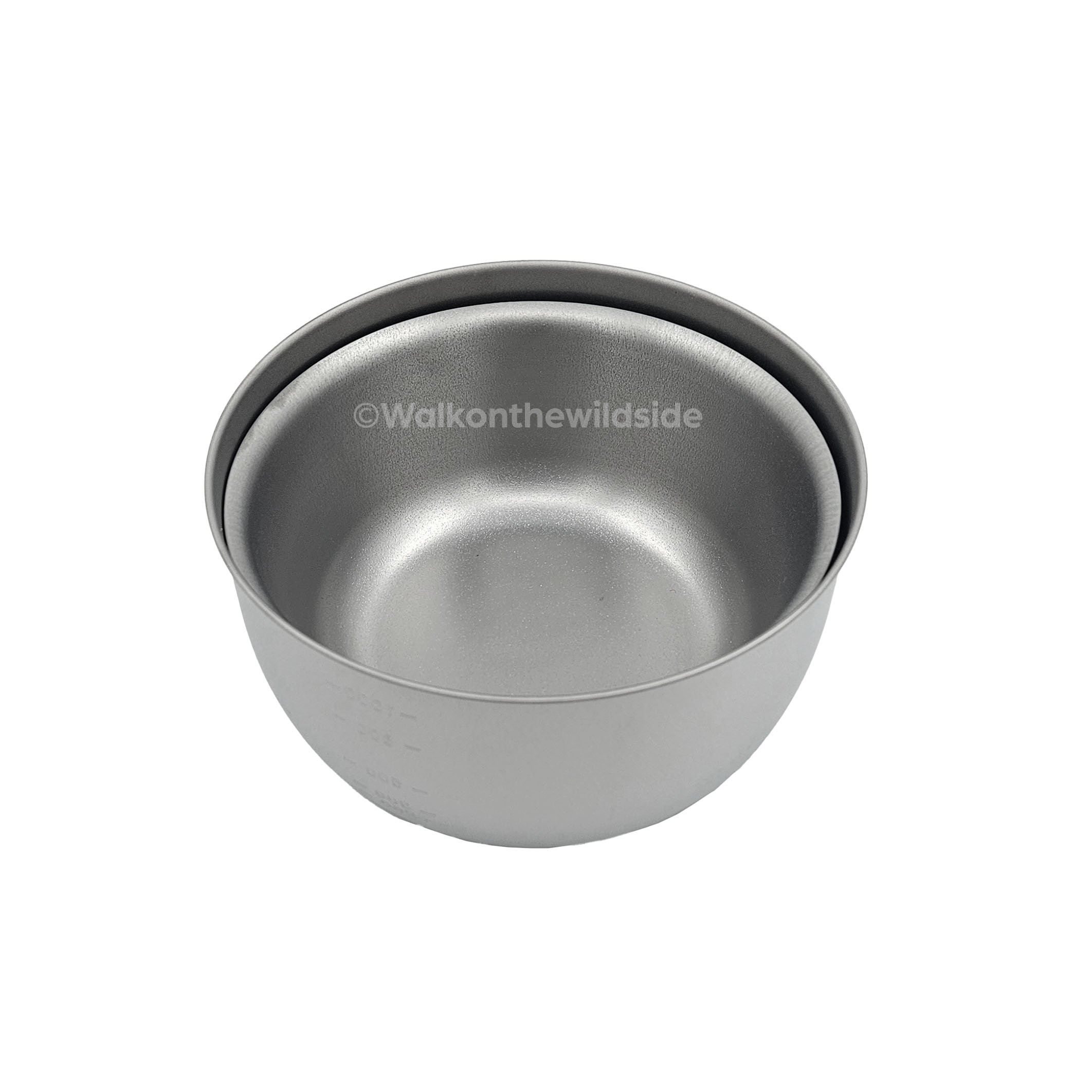 Soto Titanium Pot 1100 mit Snow Peak Ti Double Wall Bowl 600 darin